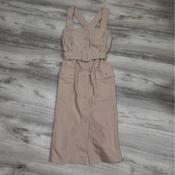 Tara Jarmon Pants - Tara Jarmon Beige Pink Belted Dress